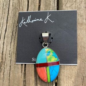 Beauteous Katherine K multicolor Gemstones Pendent